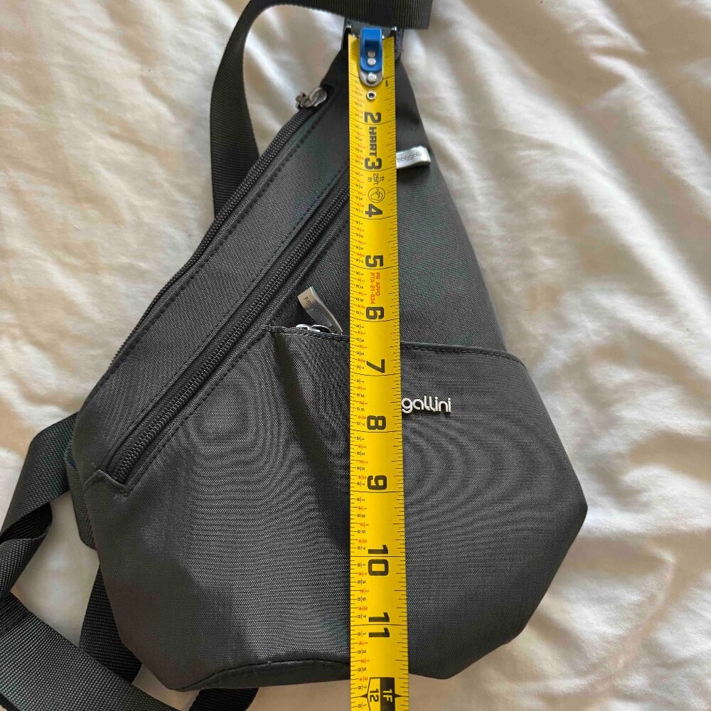 Baggallini Mini-Sling Crossbody Bag NWOT — Dark Charcoal Gray - Picture 10 of 11
